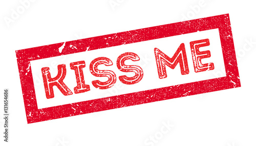Kiss me rubber stamp