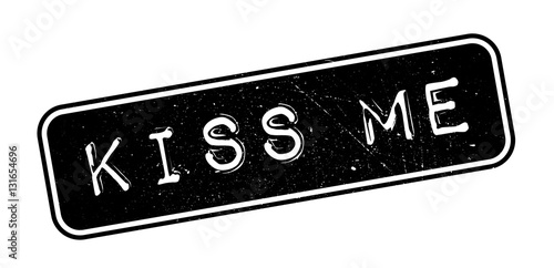 Kiss me rubber stamp