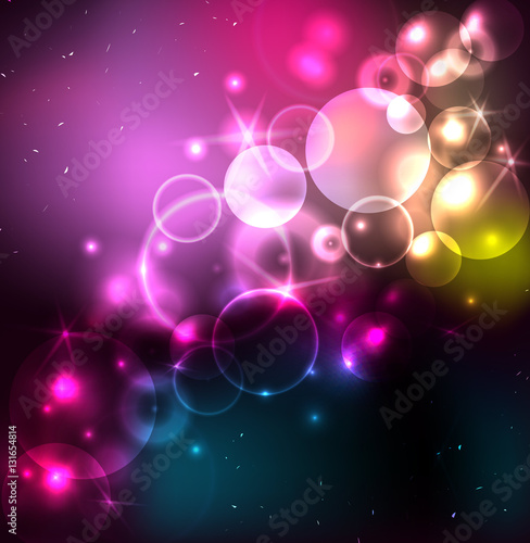 Abstract soft bokeh and lights., Vector illustration.