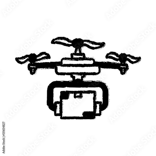 Drone robot technology icon vector illustration graphic design