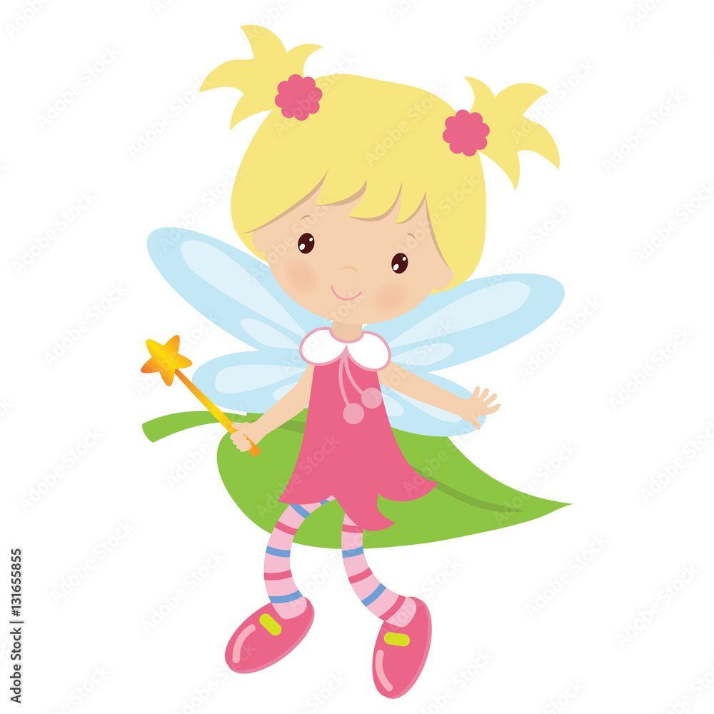 Cute garden fairy vector illustration Cute garden fairy vector illustration