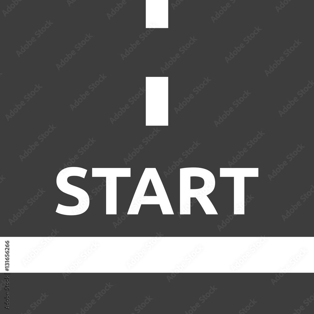 Obraz premium Start line, top view