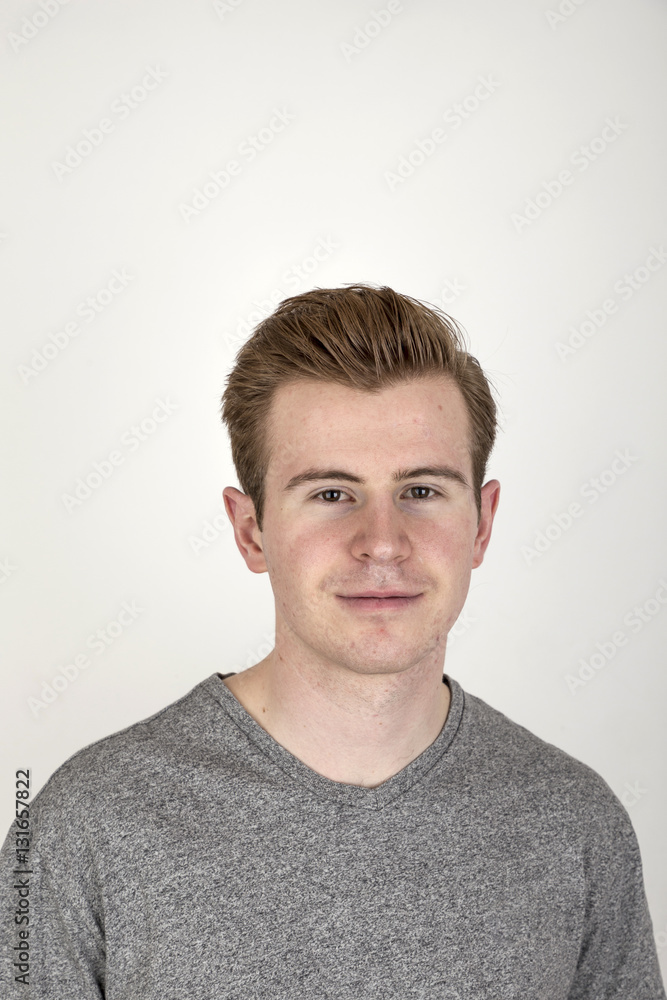 Fototapeta premium portrait of positive looking young man