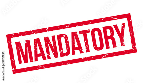 Mandatory rubber stamp