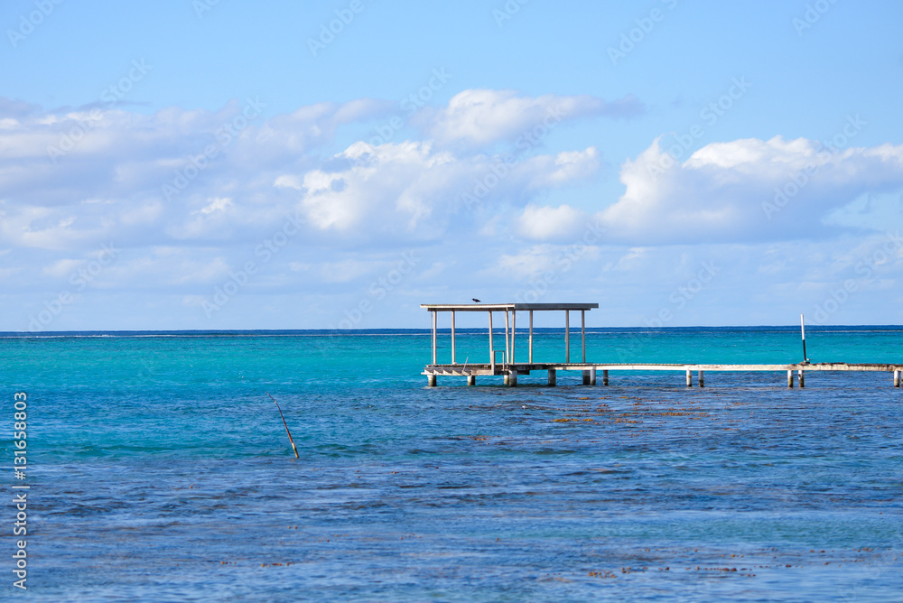 Tropical turquoise lagoon, Moorea, French Polynesia Tropical turquoise lagoon, Moorea, French Polynesia