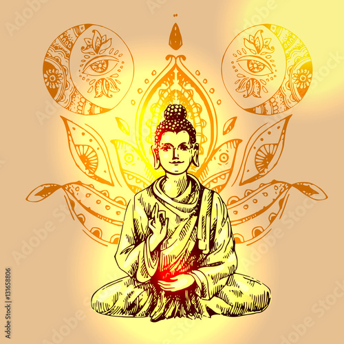illustration  with buddha