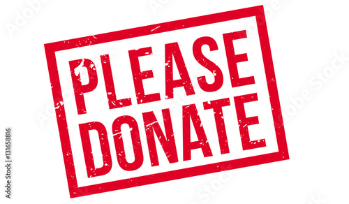 Please Donate rubber stamp