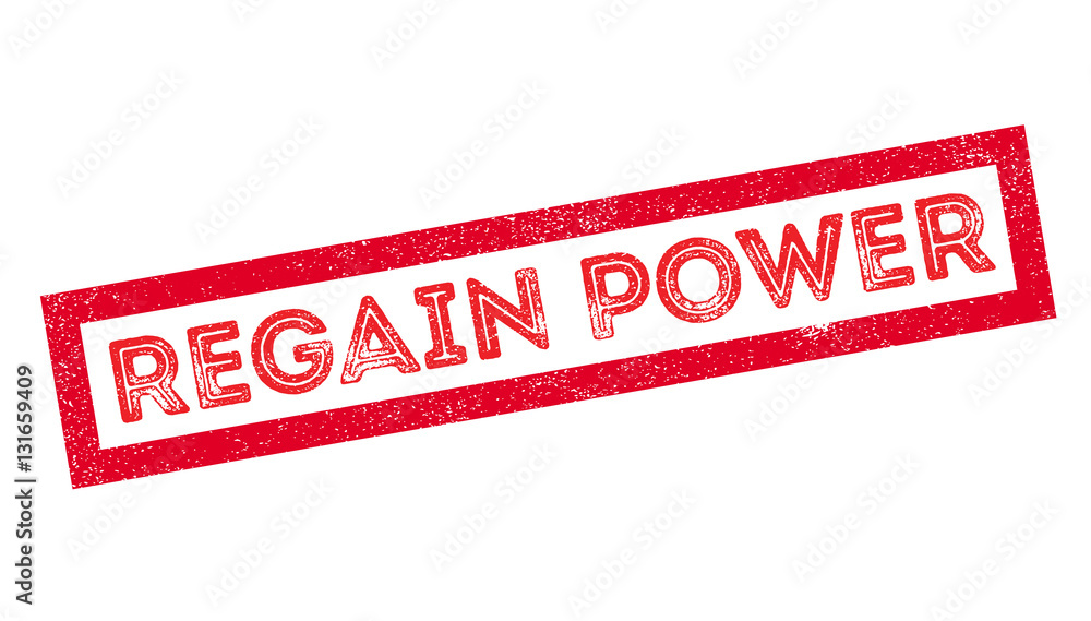 Regain Power rubber stamp Adobe Stock