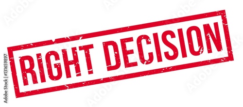 Right Decision rubber stamp