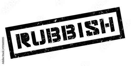 Rubbish rubber stamp