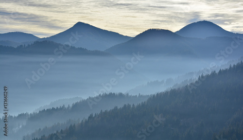 Fototapeta Naklejka Na Ścianę i Meble -  The landscape near Jamnik in north west Slovenia.
