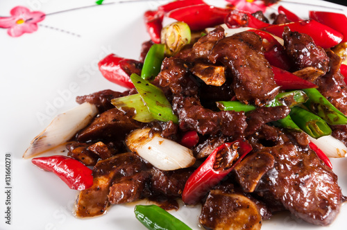 Beef Ribs with Black Peppe,Chinese dinner