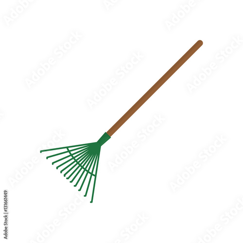 rake gardening tool icon vector illustration graphic design