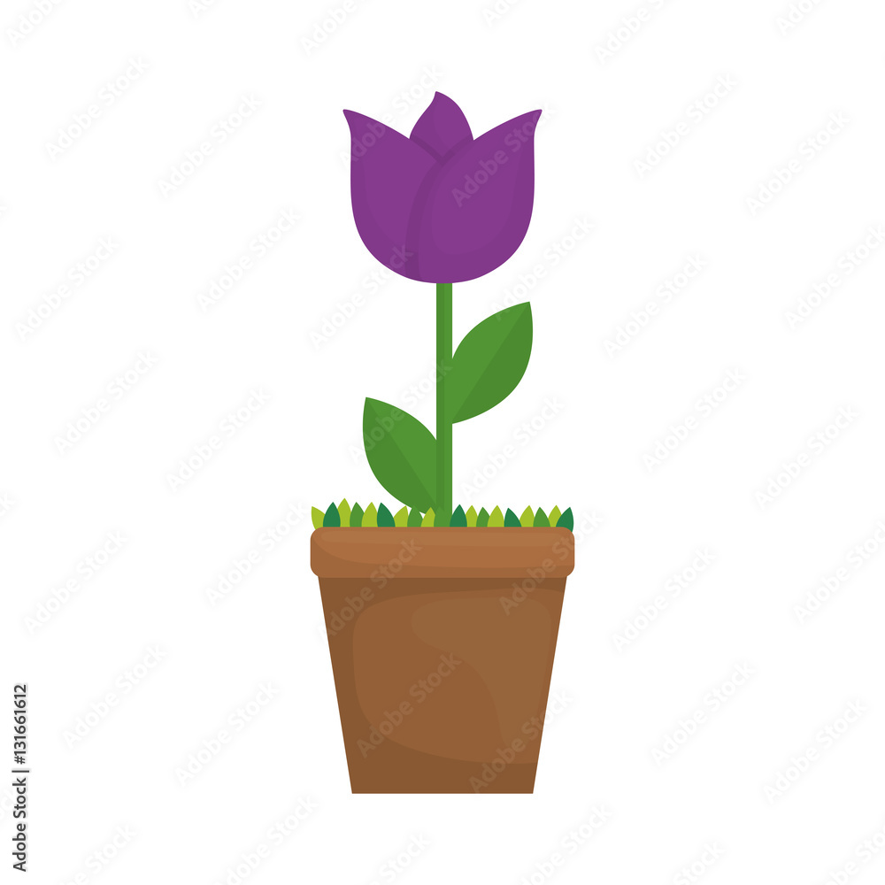 Obraz premium Beautiful flower plant icon vector illustration graphic design