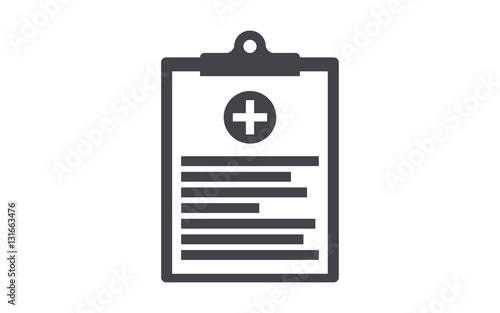 Medical clipboard  vector icon