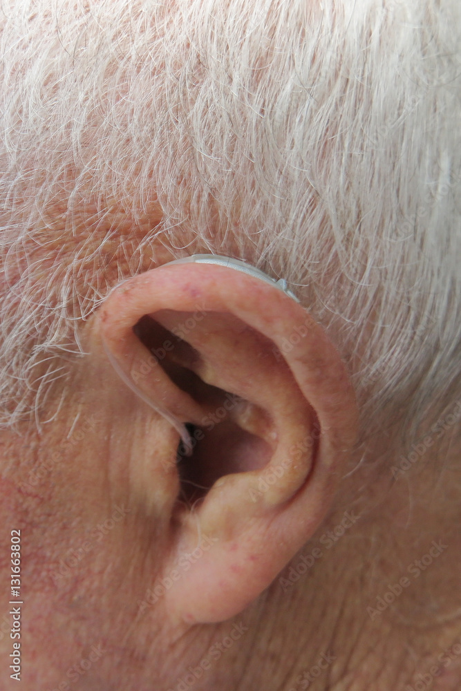 Hearing aid for the elderly man