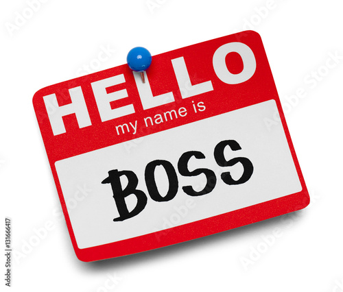 Slika na platnu Boss Name Tag