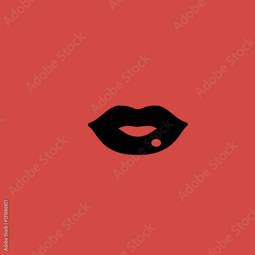 lips icon. flat design
