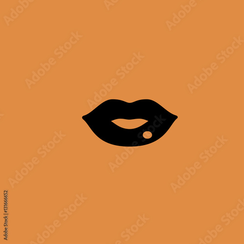 lips icon. flat design