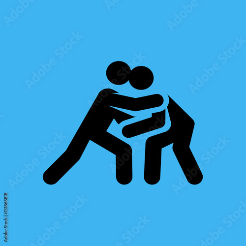 judokas icon. flat design