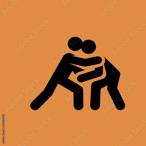 judokas icon. flat design