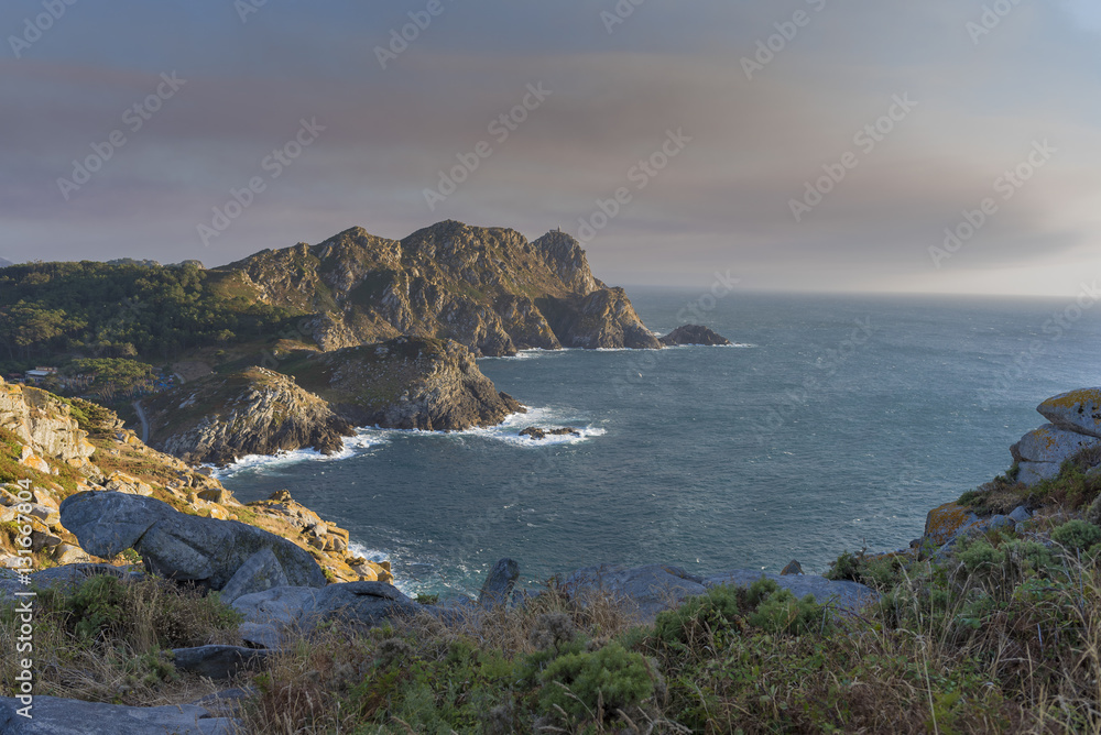 Cies Islands from Alto do Principe (Pontevedra, Spain).