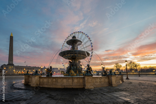Fountain at Place de la Concorde in Paris