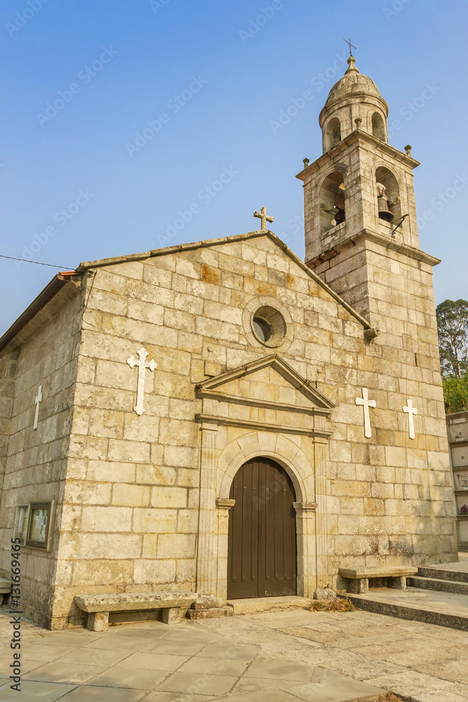 Facade of San Pedro of Vilalonga church