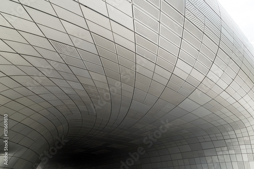 Detail of the futuristic Dongdaemun Design Plaza's (DDP) roof in Seoul, South Korea. photo
