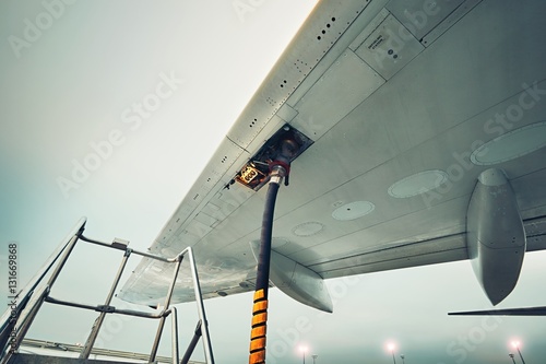 Refueling the aircraft photo