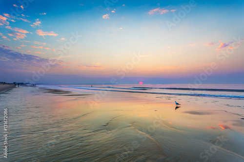 Low tide sunrise reflections on wet sand, Ocean Park,  © Jo Ann Snover