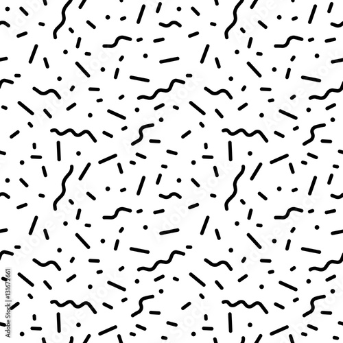 Seamless abstract pattern fashion 80-90s.