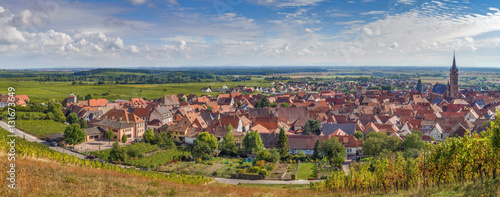 Panoramic view of  Dambach la Ville, Alsace, France