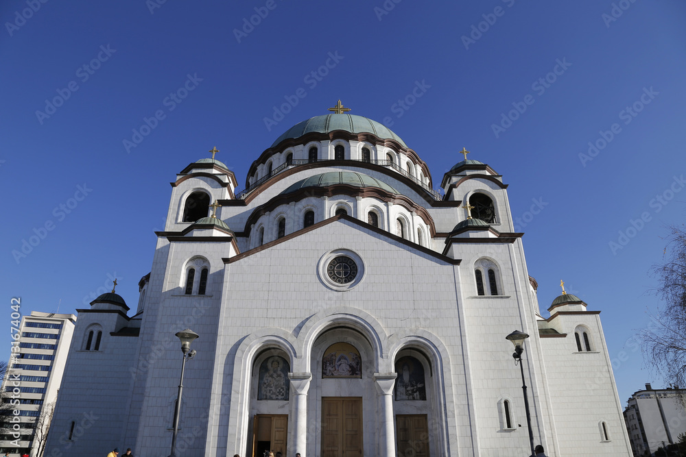 Orthodox church Saint Sveti Sava Belgrade. The Cathedral of Saint Sava