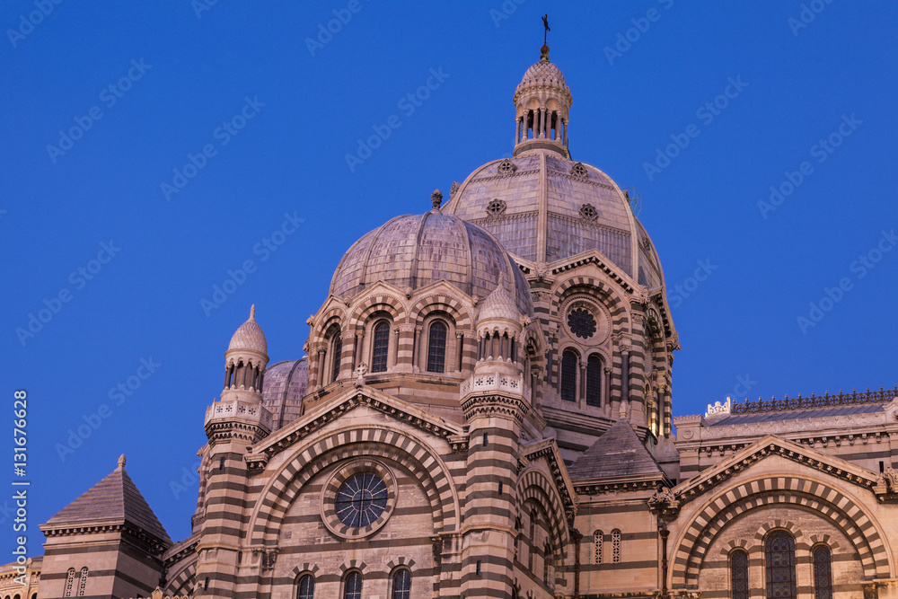 Marseille Cathedral at evening