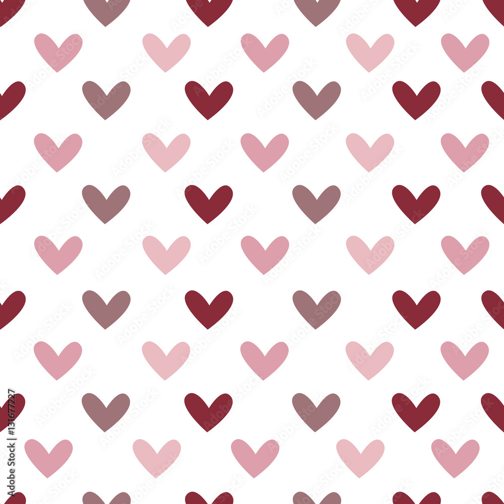 Seamless pattern with hearts. Vector illustration