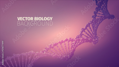 DNA vector abstract banner. Biotechnology illustration. Medical background