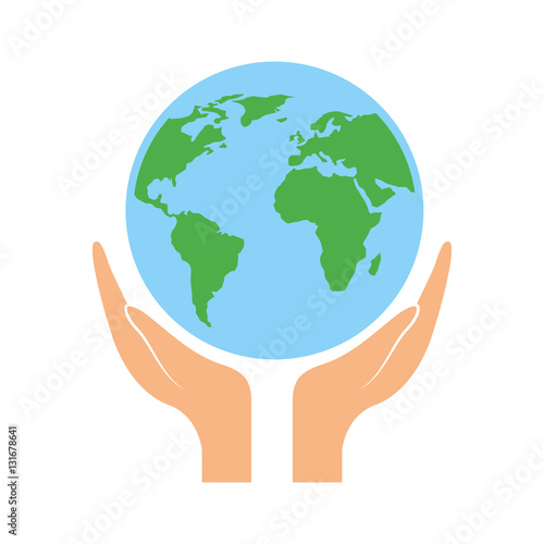 save the planet isolated icon vector illustration design