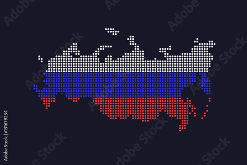 Vector Dotted Russian Federation Map