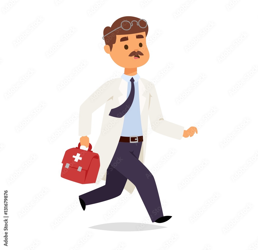 Doctor character vector isolated Doctor character vector isolated