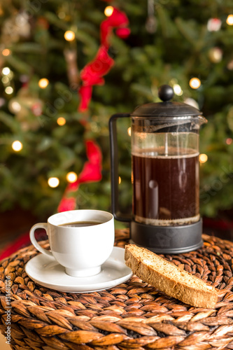 Christmas coffee and Biscotti
