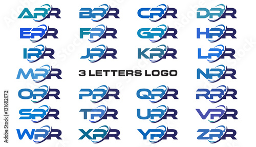 3 letters modern generic swoosh logo ARR, BRR, CRR, DRR, ERR, FRR, GRR, HRR, IRR, JRR, KRR, LRR, MRR, NRR, ORR, PRR, QRR, RRR, SRR, TRR, URR, VRR, WRR, XRR, YRR, ZRR