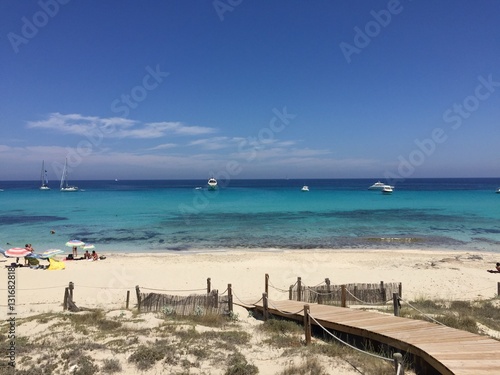 Beatiful Sunny Beach day in Formentera Spain. © DavidArts