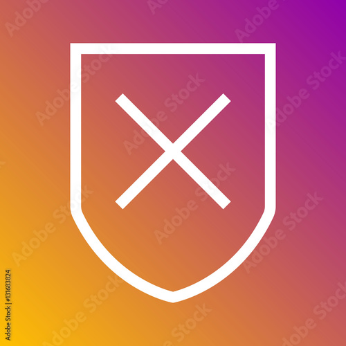 Blocking icon in trendy flat style isolated on grey background. Internet and ecommerce symbol for your design, logo, UI. Vector illustration, EPS10.