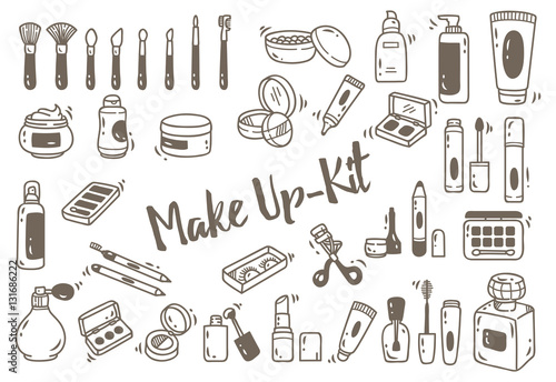 set of make up kit doodle