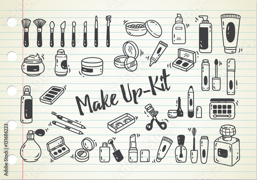 make up kit seamless background