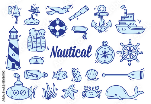Set of nautical doodle