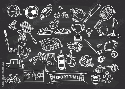 Sport doodle element