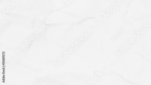 Crumpled white paper texture or paper background for design with copy space for text or image.