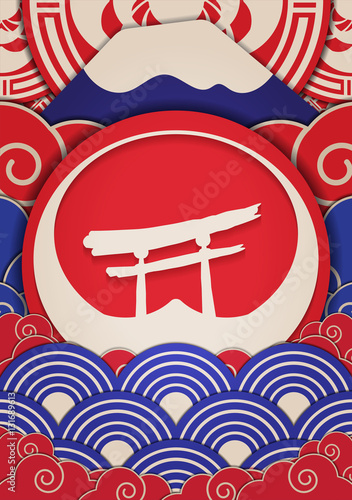 Japanese pattern design vector EPS10-08